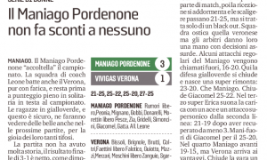 Il Maniago Pordenone non fa sconti a nessuno