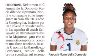 Domovip prima in classifica di fronte alla Sangiorgina, derby tra Astra e San Vito