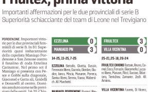 Maniago Pn in scioltezza. Friultex, prima vittoria