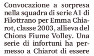 Dal Chions in A1 Chiarot col Filottrano