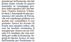 Amara sconfitta per la Domovip, Trieste è fatale